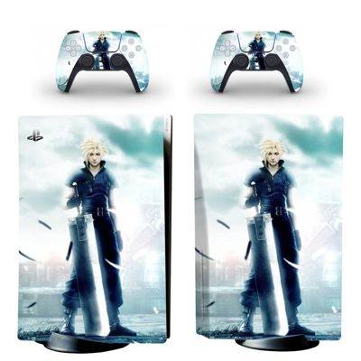 Final Fantasy 7 decal skin for PS5 Disc Edition Console an..