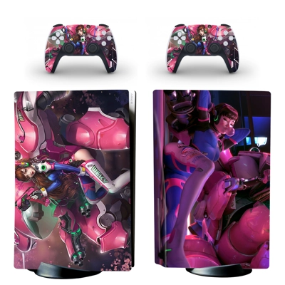 Overwatch decal skin for PS5 Disc Edition Console and two Controllers