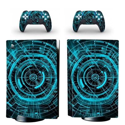 Digital Texture decal skin for PS5 Disc Edition Console and two Controllers