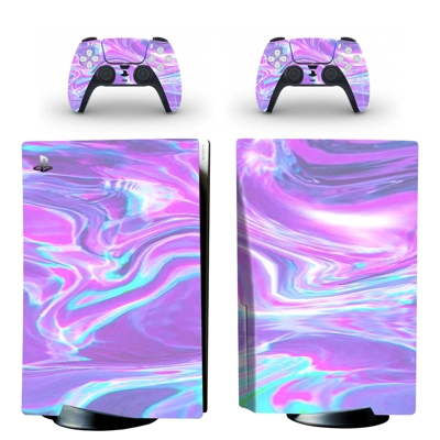 Glossy Texture decal skin for PS5 Disc Edition Console and..
