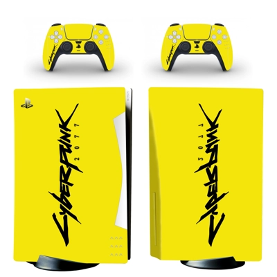 Cyberpunk 2077 decal skin for PS5 Disc Edition Console and two Controllers