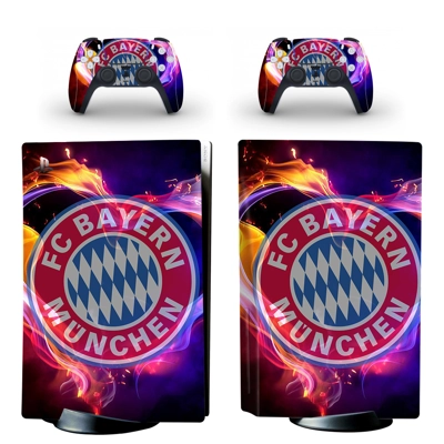 Bayern Munich FC decal skin for PS5 Disc Edition Console and two Controllers