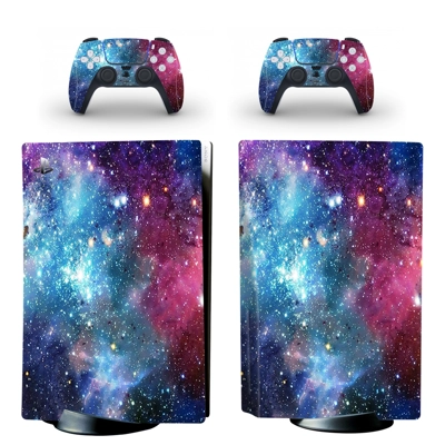 Starry sky decal skin for PS5 Disc Edition Console and two Controllers