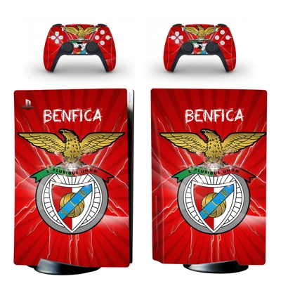 Benfica FC decal skin for PS5 Disc Edition Console and two..