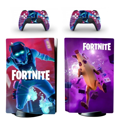 Fortnite decal skin for PS5 Disc Edition Console and two Controllers