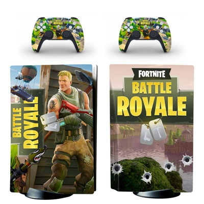 Fortnite decal skin for PS5 Disc Edition Console and two C..