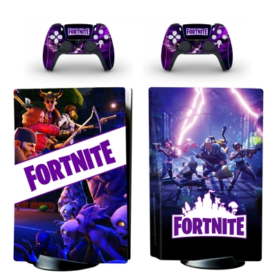 Fortnite decal skin for PS5 Disc Edition Console and two Controllers