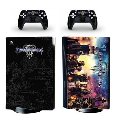 Kingdom hearts decal skin for PS5 Disc Edition Console and two Controllers