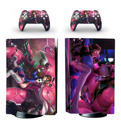 Overwatch decal skin for PS5 Disc Edition Console and two Controllers