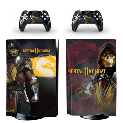 Mortal Kombat 11 decal skin for PS5 Disc Edition Console and two Controllers