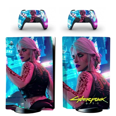Cyberpunk 2077 decal skin for PS5 Disc Edition Console and..