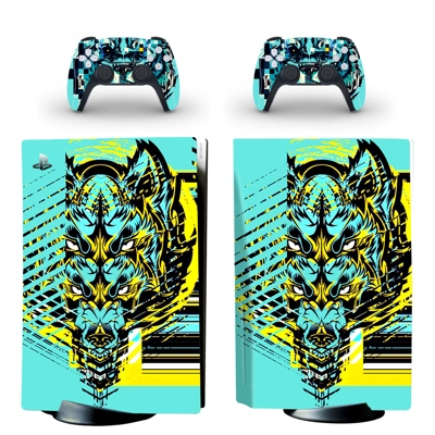 Animal Texture decal skin for PS5 Disc Edition Console and two Controllers