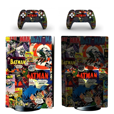Batman decal skin for PS5 Disc Edition Console and two Controllers