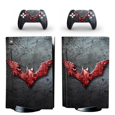 Batman decal skin for PS5 Disc Edition Console and two Con..