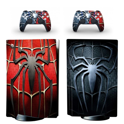 Spider Man decal skin for PS5 Disc Edition Console and two Controllers