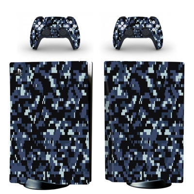 Camouflage Texture decal skin for PS5 Disc Edition Console and two Controllers