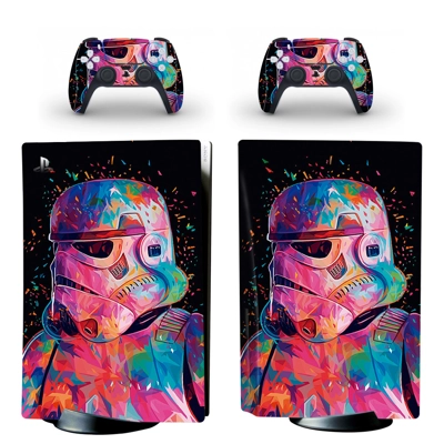 Star Wars Stormtrooper decal skin for PS5 Disc Edition Console and two Controllers
