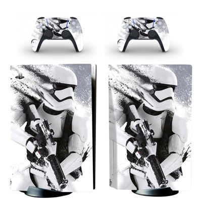 Star Wars Stormtrooper decal skin for PS5 Disc Edition Console and two Controllers