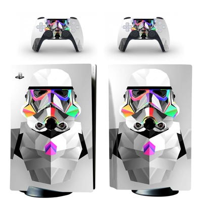 Star Wars Stormtrooper decal skin for PS5 Disc Edition Console and two Controllers