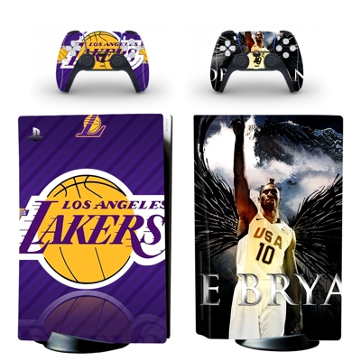 Kobe Bryant decal skin for PS5 Disc Edition Console and two Controllers