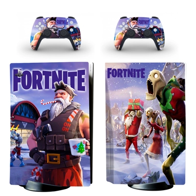 Fortnite decal skin for PS5 Disc Edition Console and two C..