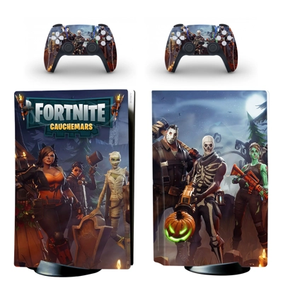 Fortnite decal skin for PS5 Disc Edition Console and two C..