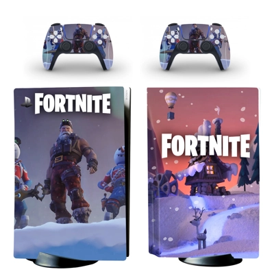 Fortnite decal skin for PS5 Disc Edition Console and two C..