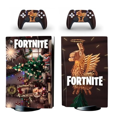 Fortnite decal skin for PS5 Disc Edition Console and two C..