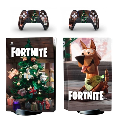 Fortnite decal skin for PS5 Disc Edition Console and two C..