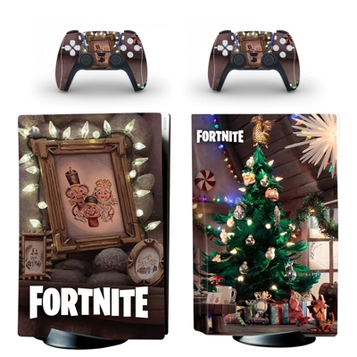 Fortnite decal skin for PS5 Disc Edition Console and two C..