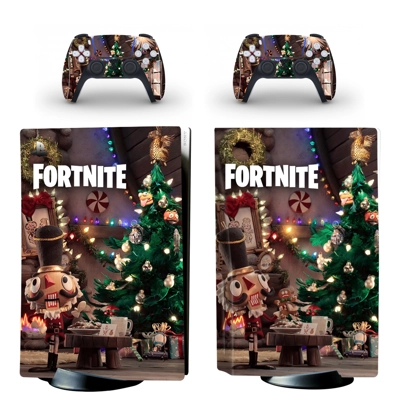 Fortnite decal skin for PS5 Disc Edition Console and two Controllers