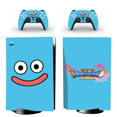 Dragon Quest 11 decal skin for PS5 Disc Edition Console and two Controllers