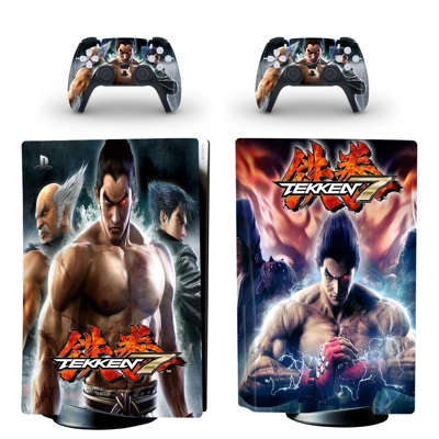 Tekken 7 decal skin for PS5 Disc Edition Console and two Controllers