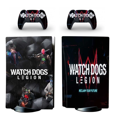 Watch Dogs Legion decal skin for PS5 Disc Edition Console .. Watch Dogs Legion decal skin for PS5 Disc Edition Console ..