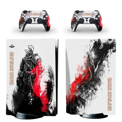 Dark Souls 3 decal skin for PS5 Disc Edition Console and t..
