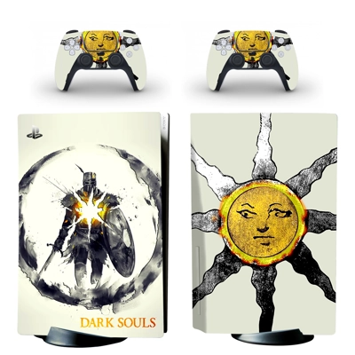 Dark Souls 3 decal skin for PS5 Disc Edition Console and two Controllers