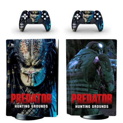 Predator Hunting Grounds decal skin for PS5 Disc Edition Console and two Controllers
