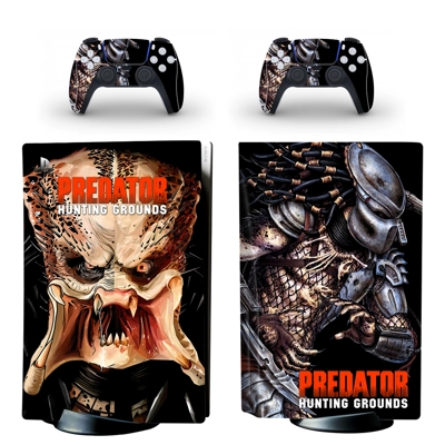 Predator Hunting Grounds decal skin for PS5 Disc Edition Console and two Controllers