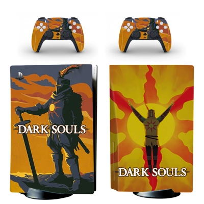 Dark Souls 3 decal skin for PS5 Disc Edition Console and two Controllers