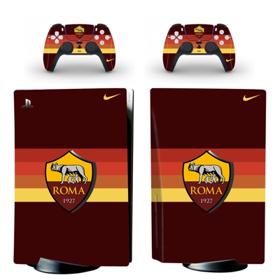 A S Roma decal skin for PS5 Disc Edition Console and two Controllers