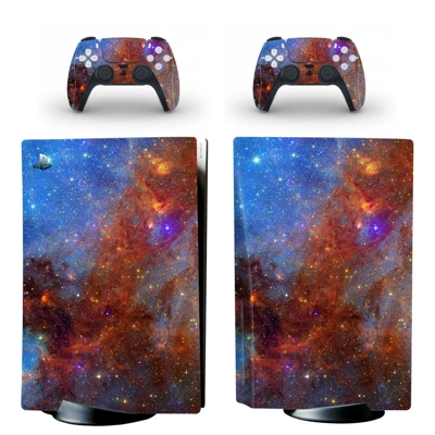 Starry sky decal skin for PS5 Disc Edition Console and two Controllers