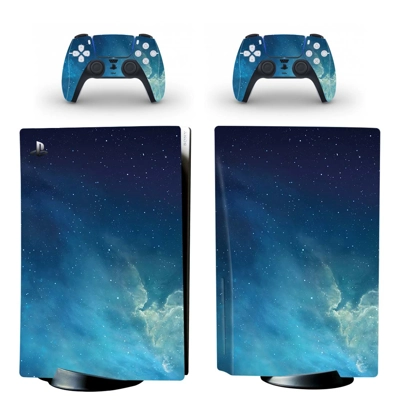 Starry sky decal skin for PS5 Disc Edition Console and two Controllers