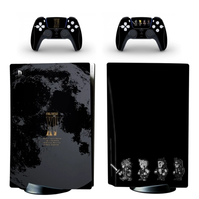 Final Fantasy 15 decal skin for PS5 Disc Edition Console and two Controllers