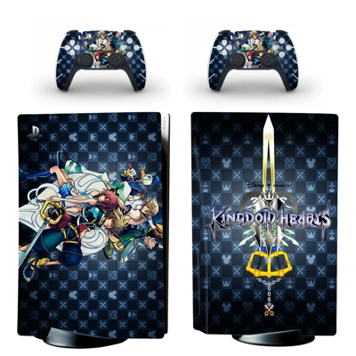 Kingdom hearts decal skin for PS5 Disc Edition Console and two Controllers