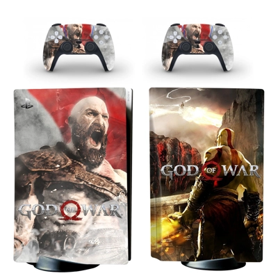 God of War decal skin for PS5 Disc Edition Console and two Controllers