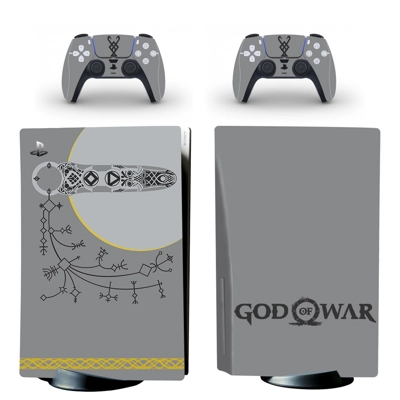 God of War decal skin for PS5 Disc Edition Console and two Controllers