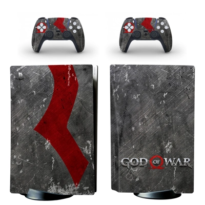 God of War decal skin for PS5 Disc Edition Console and two Controllers