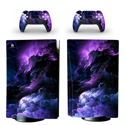 Sky Scene decal skin for PS5 Disc Edition Console and two Controllers