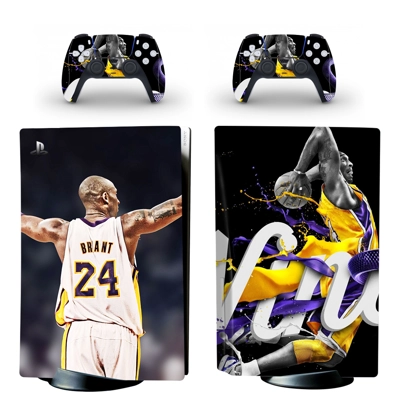Kobe Bryant Basketball decal skin for PS5 Disc Edition Console and two Controllers