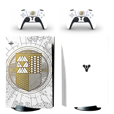 Destiny decal skin for PS5 Disc Edition Console and two Co..